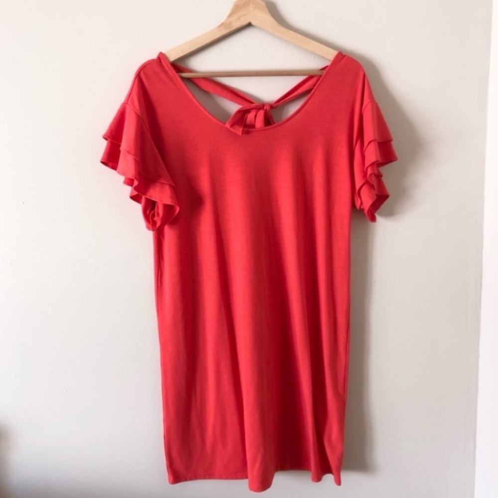 Arizona Jean Co • Red Ruffle Sleeve Dress